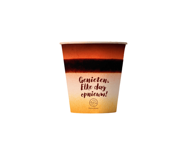 Koffiebeker Herbruikbaar 250  ml  dessin Elke dag genieten
