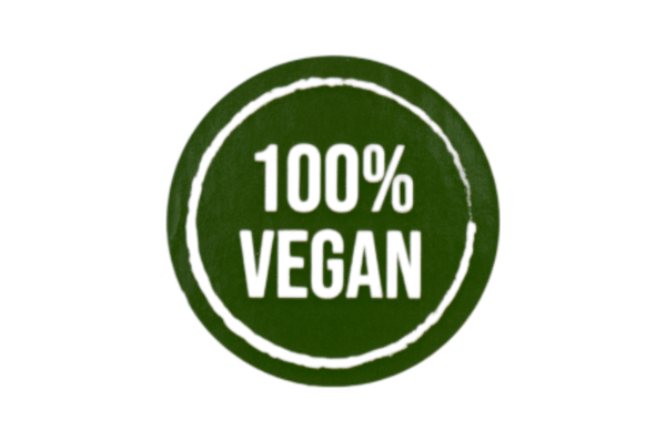 Etiket rond 3 cm 100% "Vegan"