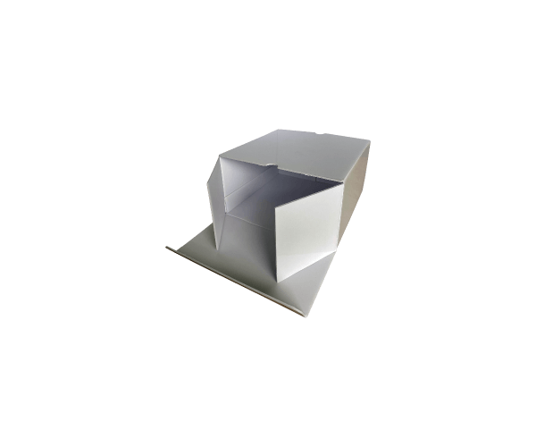Isolatie gebaksdoos glanzend wit 26,0 x 26,0 x 12,0 cm