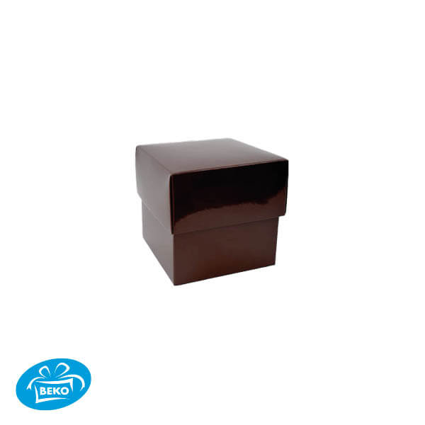 Bonbondoos 8,3x8,3x7,6 250gr. Deep Cover Box Bruin