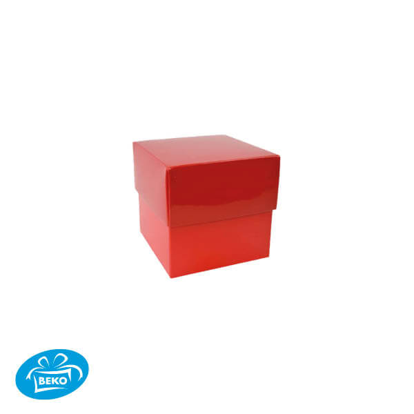Bonbondoos 8,3x8,3x7,6 250gr. Deep Cover Box Sangria Red
