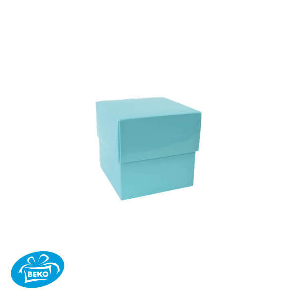 Bonbondoos 8,3x8,3x7,6 250gr. Deep Cover Box Turqoise