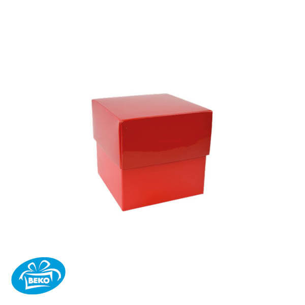 Bonbondoos 9,2x9,2x8,6 375gr. Deep Cover Box Sangria Red