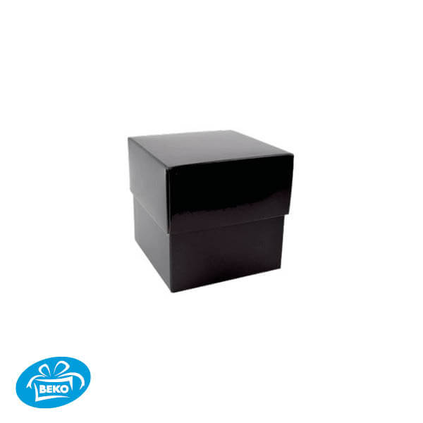 Bonbondoos 9,2x9,2x8,6 375gr. Deep Cover Box Zwart