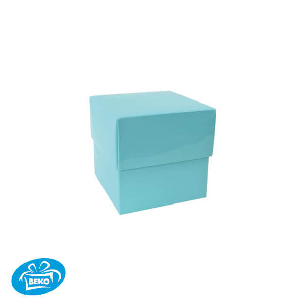Bonbondoos 10,1x10,1x9,2 500gr. Deep Cover Box Turqoise