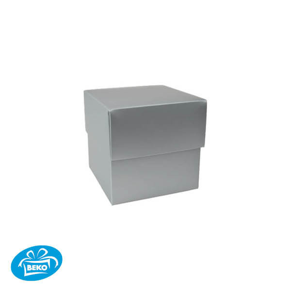 Bonbondoos 10,1x10,1x9,2 500gr. Deep Cover Mat Zilver
