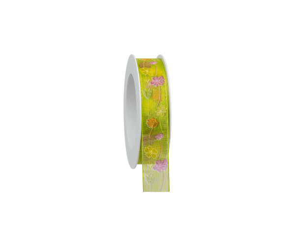 Rol zijdelint 25mm-20mtr Bloemenrijk Groen (11.487025.53)