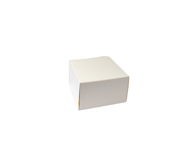 Patisseriedoos 15x15x8 wit met vernis