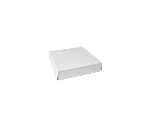 Patisseriedoos 17x17x5 wit met vernis