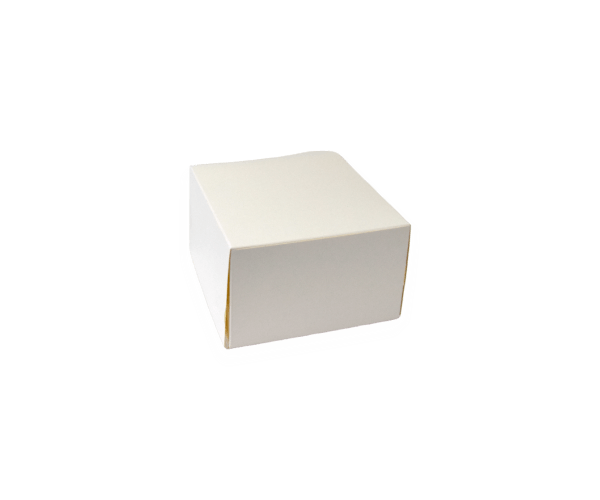 Patisseriedoos 19x19x8 wit met vernis
