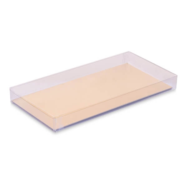 Luxe transparante doos 15,2x5,7x1,8 Incl.Goud Zwart karton