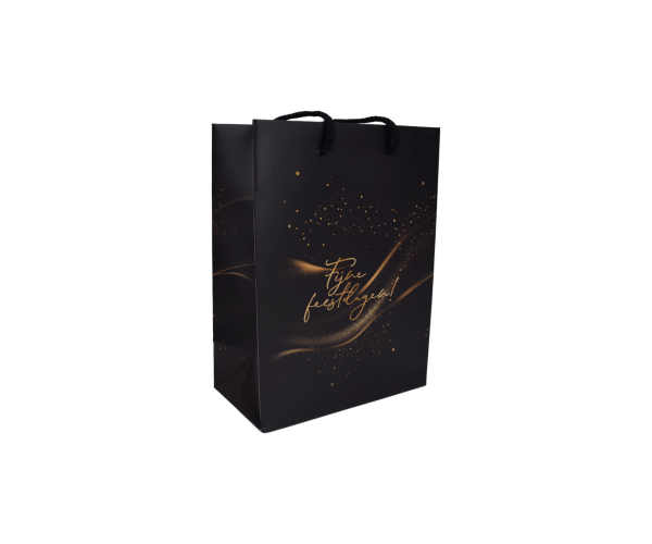 Luxe Papieren Draagtas 18+10x24,5 kerst