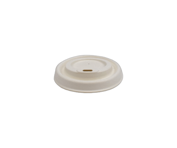Koffie Beker Deksel Bagasse wit 80mm 8oz