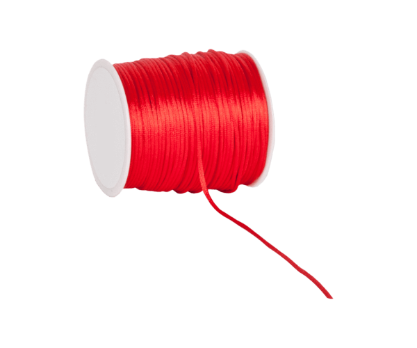 Rol koordlint silk cording rood 2mm-100mtr (SLC04.65)