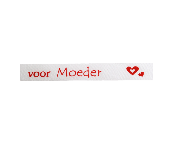 Rol zijdelint 15mm-100mtr "voor moeder"  (LPLT119015MVWR)