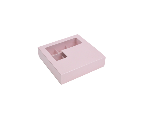 Bonbondoos Pastel Licht Roze 9v 104x104x30mm + inlay