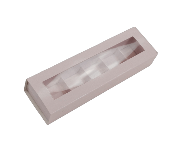 Bonbondoos Pastel Licht Roze 5v 174x34x30mm + inlay