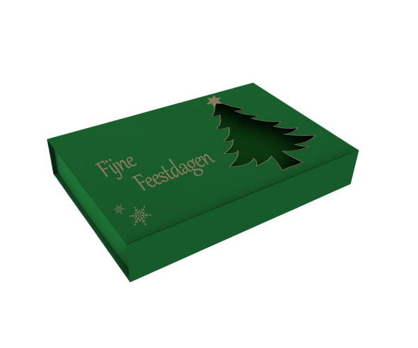 Magneet kraft doos 32x22x08 Kerst Luxe